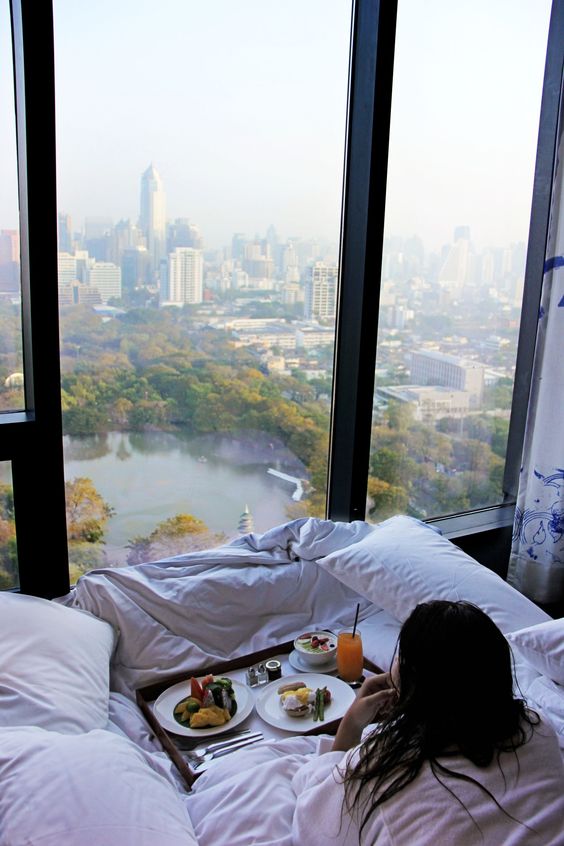 if it's a bedroom, place your bed so that you could enjoy the views you have as much as possible