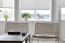 16 simple white roller shades are great for modern interiors, they are very laconic and easy to install