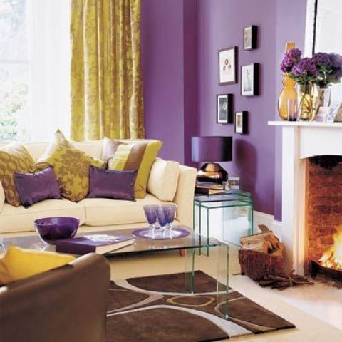purple and yellow is a very bold and exquisite color scheme to opt for while decorating