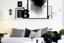 23 black, grey and white is also an analogous color scheme, which can be refreshed with greenery