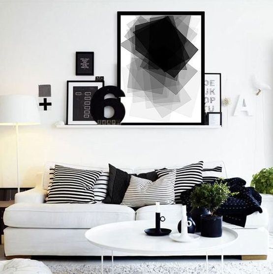 black, grey and white is also an analogous color scheme, which can be refreshed with greenery