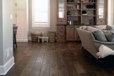 24 choose dark hardwood floors to make a statement and add texture to the space