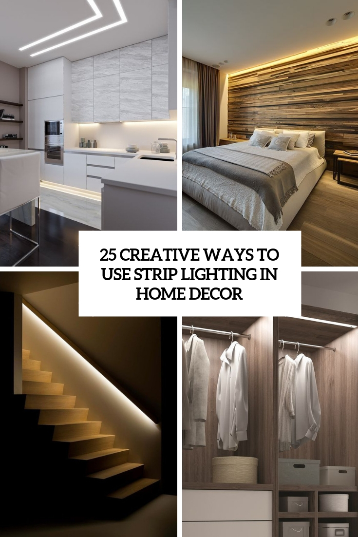 creative ways to use strip lighting in home decor