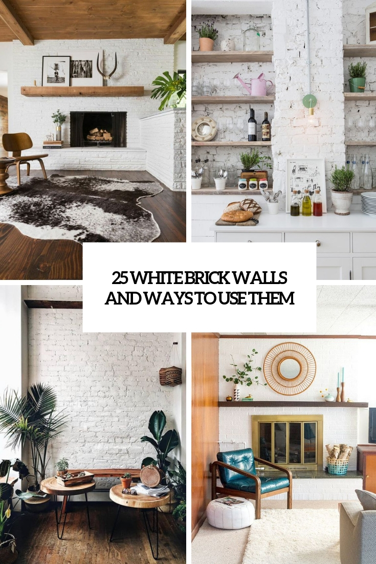 White brick walls and ways to use them