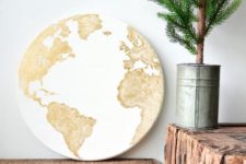26 world map globe sign can be used to decorate any space in any style – it always matches