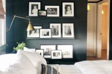 35 add a gallery wall of family photos using inexpensive photo ledges to cozy up the space