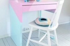 04 a bold color block Micke hack in pastel shades with geometric touches is great to add a touch of color to your working space