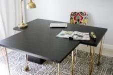 14 a desk of an IKEA Linnmon tabletop, Krille legs and an Alex drawer unit is a large unit ideal for work