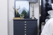 23 an IKEA Rast transformation with midnight blue paint, planks and vintage handles for a touch of chic