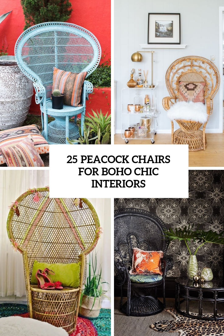 peacock chairs for boho chic interiors