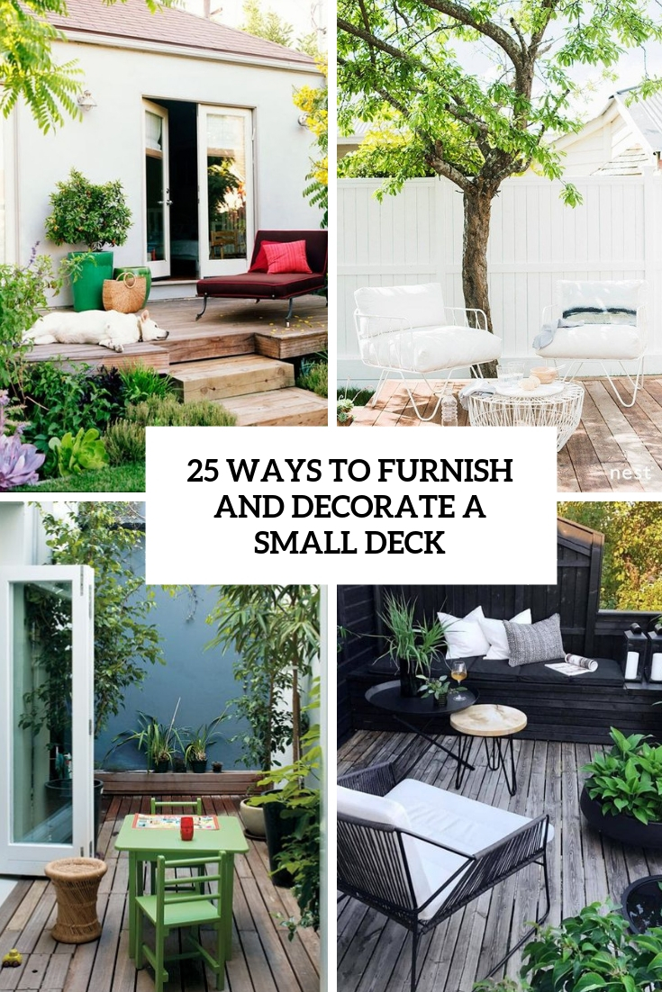 ways to furnish and decorate a small deck