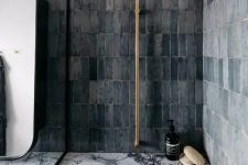 bathroom with zeillige tiles on walls