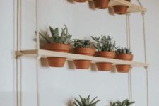hanging shelves for a vertical garden
