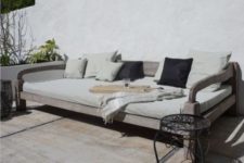 23 an elegant daybed of wood with chic and pure aesthetics will fit many spaces and can be even DIYed