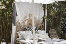 24 an exquisite carved wooden daybed with a canopy is amazing for a tropical or boho retreat