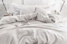 17 add instant coziness to your bedroom with pure linen bedding in light gray, it’s perfect for most of bedroom styles