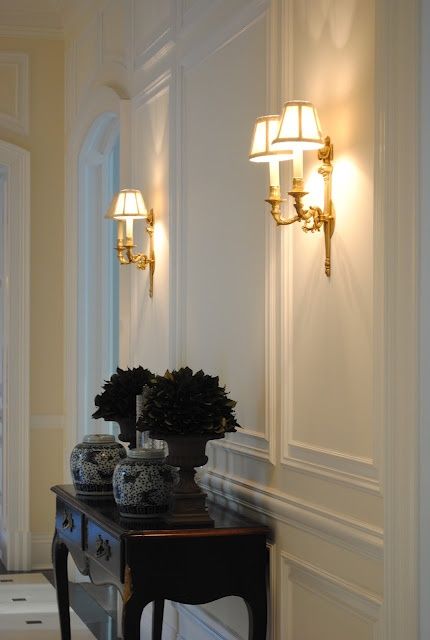 super elegant gilded vintage wall sconces are amazing for finishing off a beautiful refined hallway