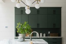 02 a statement mid-century modern bubble chandelier is a cool idea to add timeless elegance and much light to the kitchen