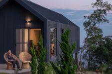 a cool terrace design for a mountain home