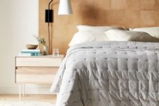 08 a stylish leather square headboard is a chic and warmign up idea that can be easily DIYed by you