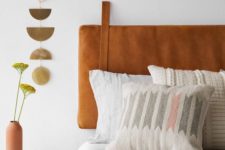 12 an amber hanging leather headboard is a trendy modern idea that can be easily added to any bed