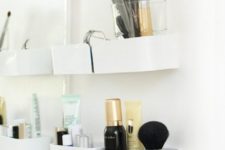 13 an Ikea Pluggis system is used to create your perfect makeup storage solution in your bathroom