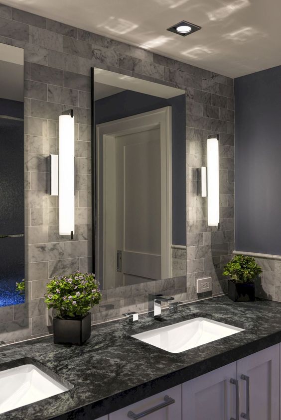 wall lights won't take much space and will illuminate your vanity space in an appropriate way