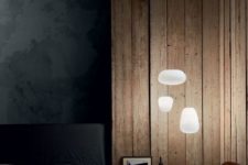 23 these modern floating pendant lamps remind of clouds and brighten up the moody bedroom