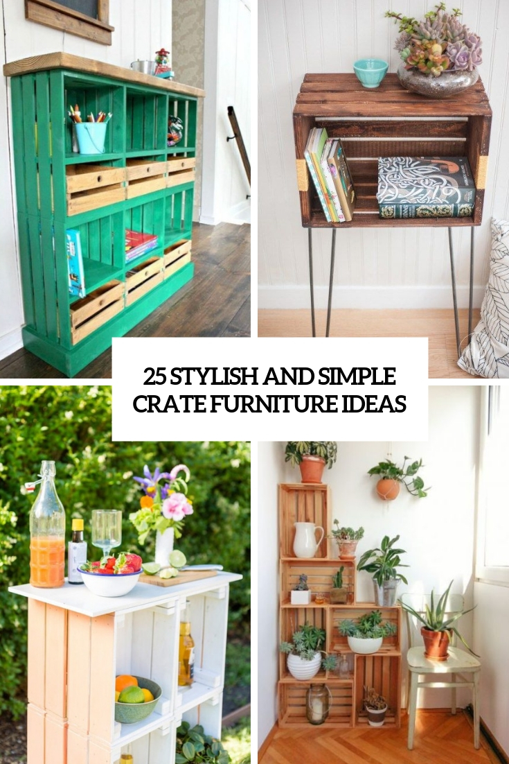 stylish and simple crate furniture ideas