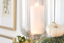 12 decorate your mantel with natural pumpkins, pinecones, greenery and gourds and add candles here and there