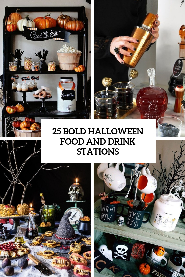 bold halloween food and drink stations