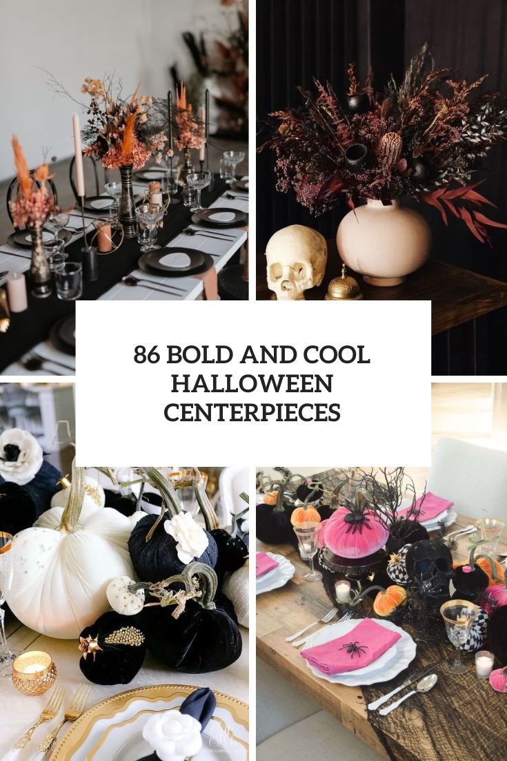 bold and cool halloween centerpieces