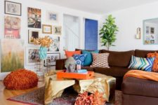 13 a colorful living room done with loads of cobalt blue, turquoise, rust and deep red looks bright and fun