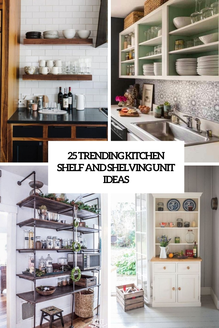 trending kitchen shelf and shelving unit ideas