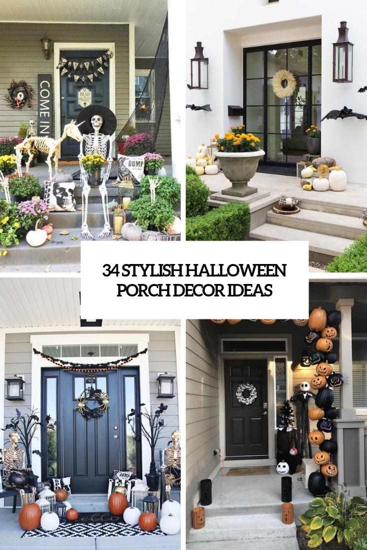 34 Stylish Halloween Porch Decor Ideas