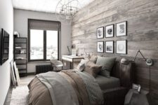 14 a reclaimed wooden wall will add a cozy industrial feel to any bedroom making it welcoming