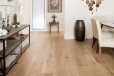 16 finish a neutral space with a neutral and warm-toned hardwood floor to make it more welcoming and cozy