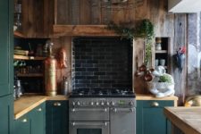 18 add a cool textural touch to your kitchen to the space with a reclaimed wooden wall