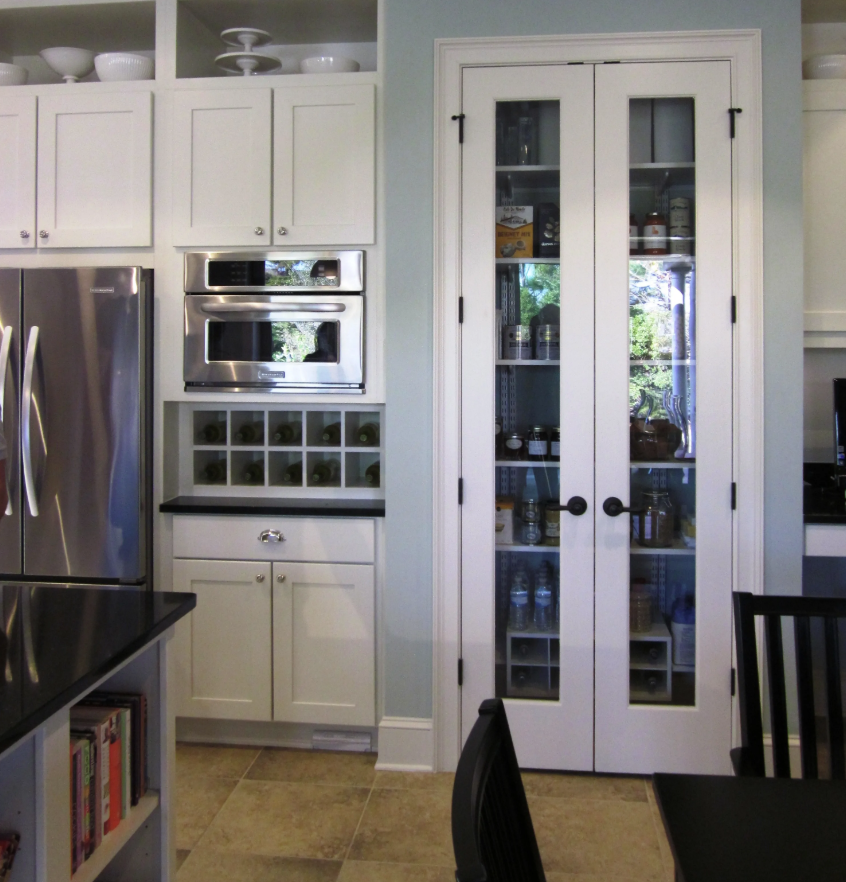 A stylish built in pantry with matching French doors   these work for most of interiors