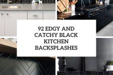92 edgy and catchy black kitchen backsplashes cover