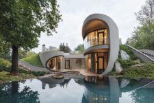 01 This unique house in Moscow features its own landscape and is fluid and natural within it