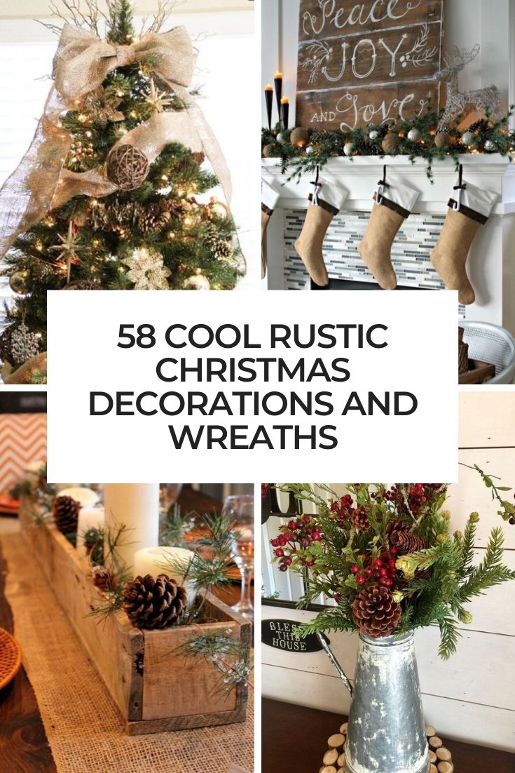 cool rustic christmas decorations and wreaths