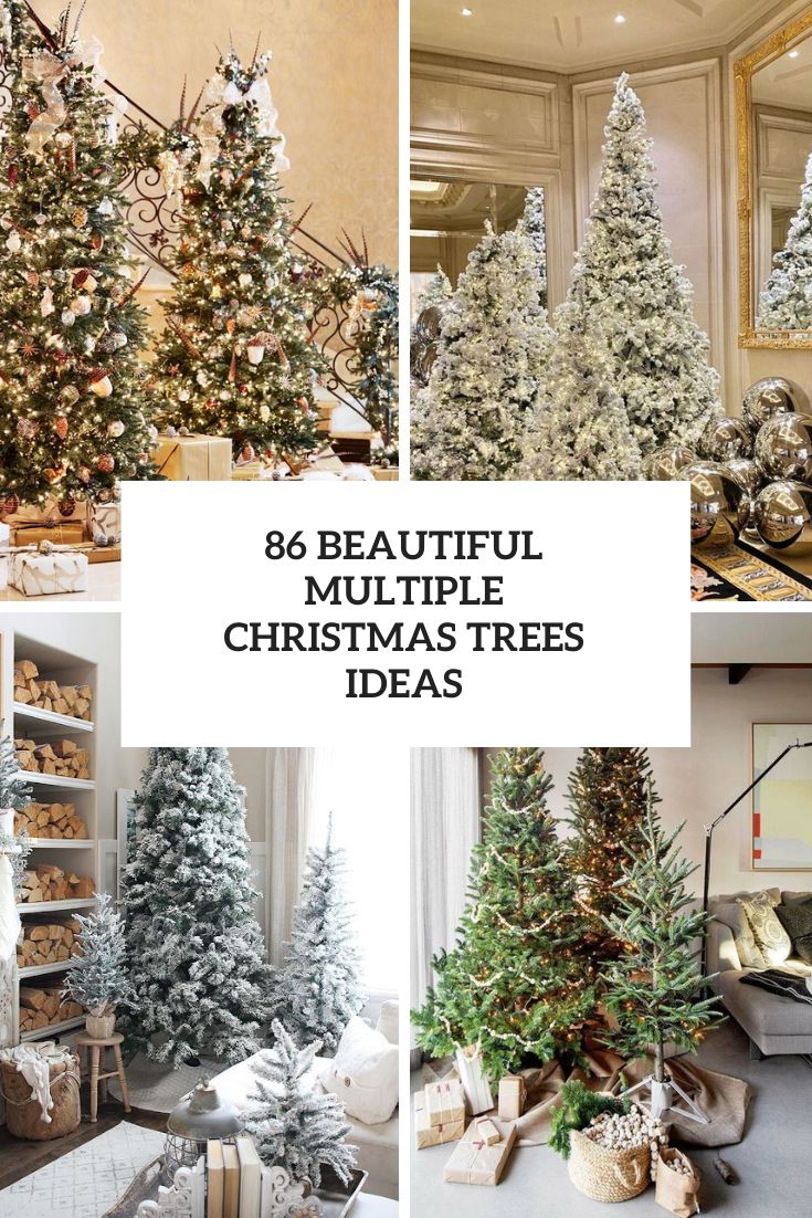 beautiful multiple christmas trees ideas