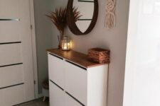 an IKEA Bissa hack with a stained countertop that instantly elevates the look and makes it a fit for the space