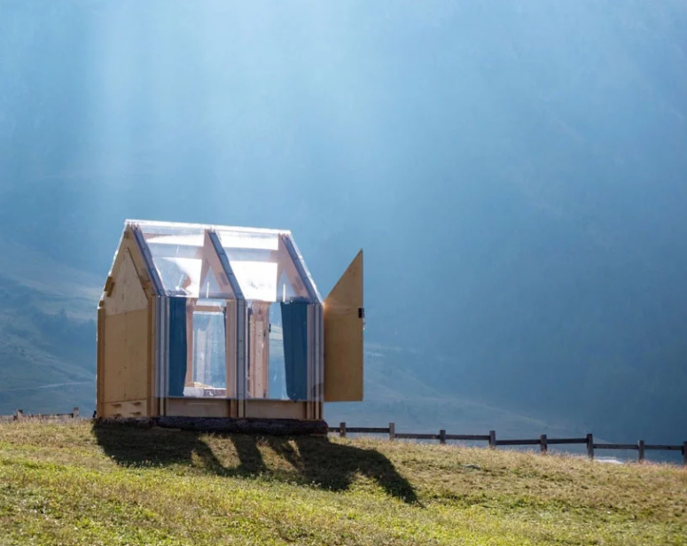 Immerso is almost a totally transparent cabin for camping staying fully connected  to nature around
