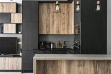 08 change industrial stools and lamps and voila – you have a cozier kitchen that invites in