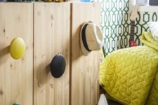 10 an IKEA Ivar cabinet spruced up with large round and colorful handles for a fresh modern look