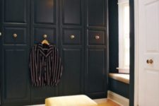 11 an IKEA Pax wardrobe in black with gilded knobs looks very chic and art deco