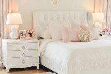 12 a white upholstered bed with a tufted headboard is nice for a cozy and at the same time luxurious bedroom