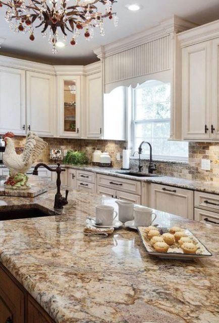 avoid such outdated looks with granite countertops and change them for something fresh and edgy